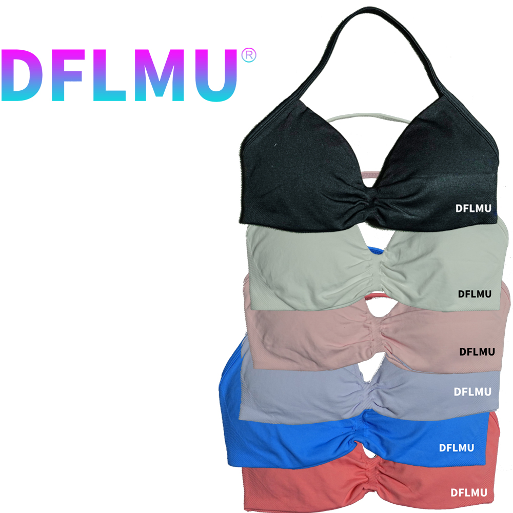 Plunge Bra Push Up - DFLMU Women Halter Sports Bra Push