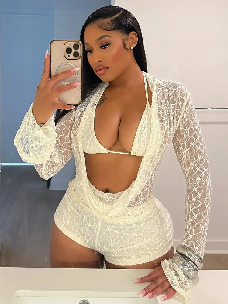 Weird Puss Sexy See Through 3  - огляд і ціна Lace Bralette Set