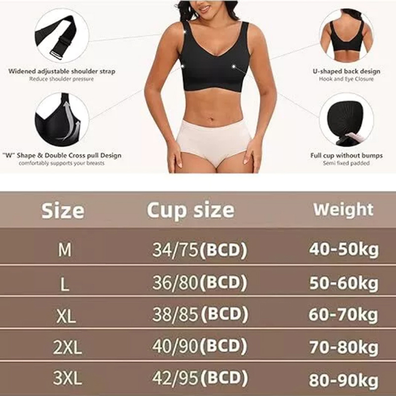Women's Seamless Underwear Thi - огляд і ціна Minimizer Bra Women