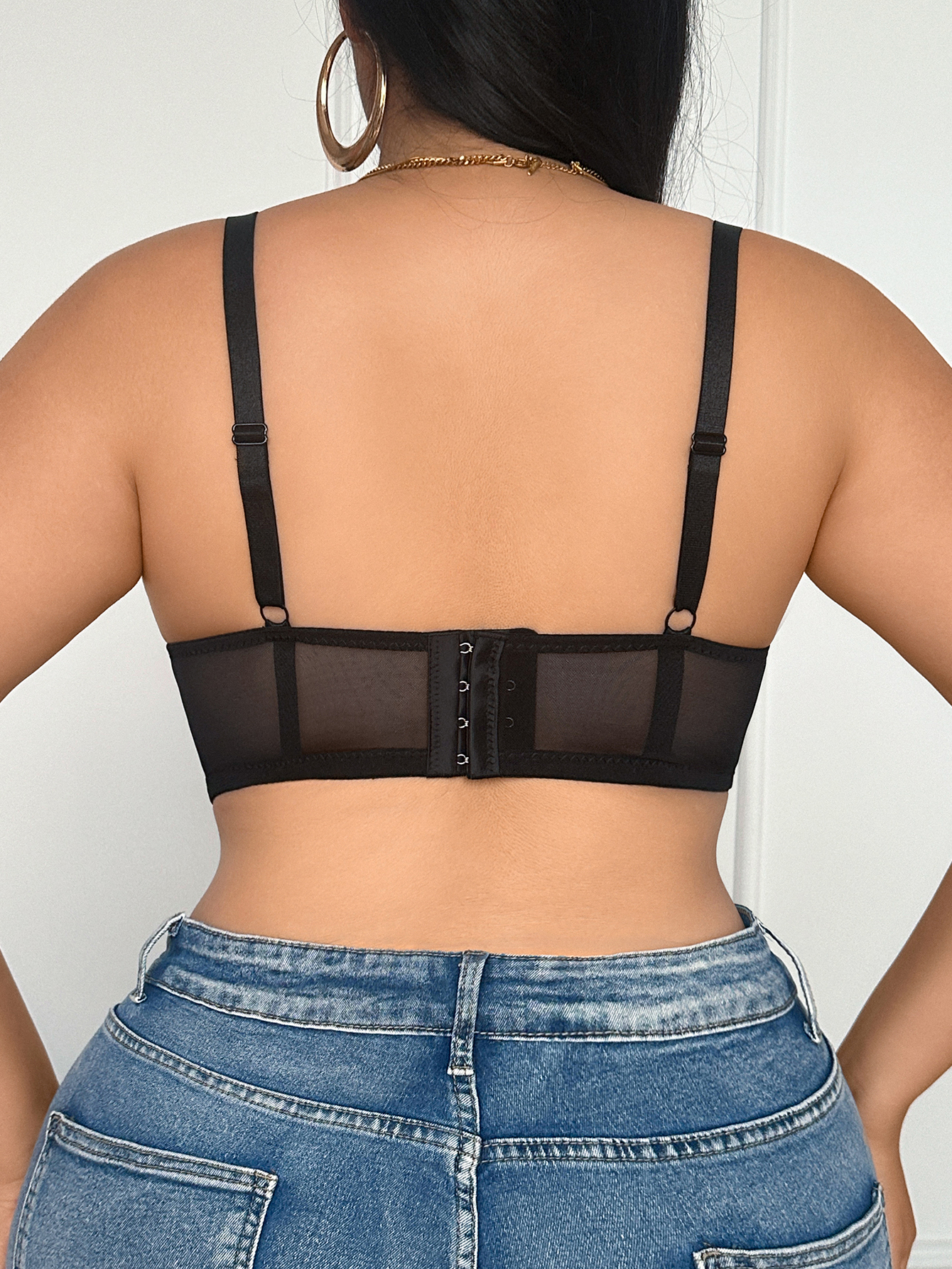 Wide Strap Plus Size Women Bra - огляд і ціна Plunge Bra Push Up