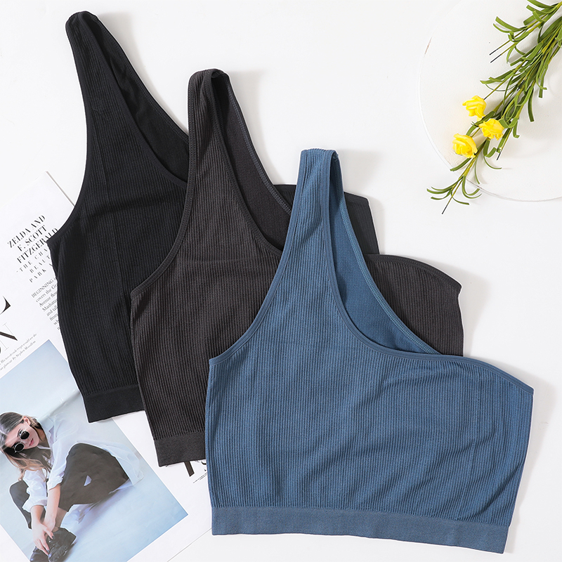 One Shoulder Tank Tops Women S - огляд і ціна T Shirt Bra Seamless