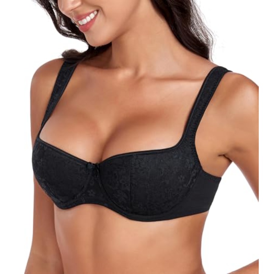 DotVol Women's Lightly Padded  - огляд і ціна Demi Bra Balconette