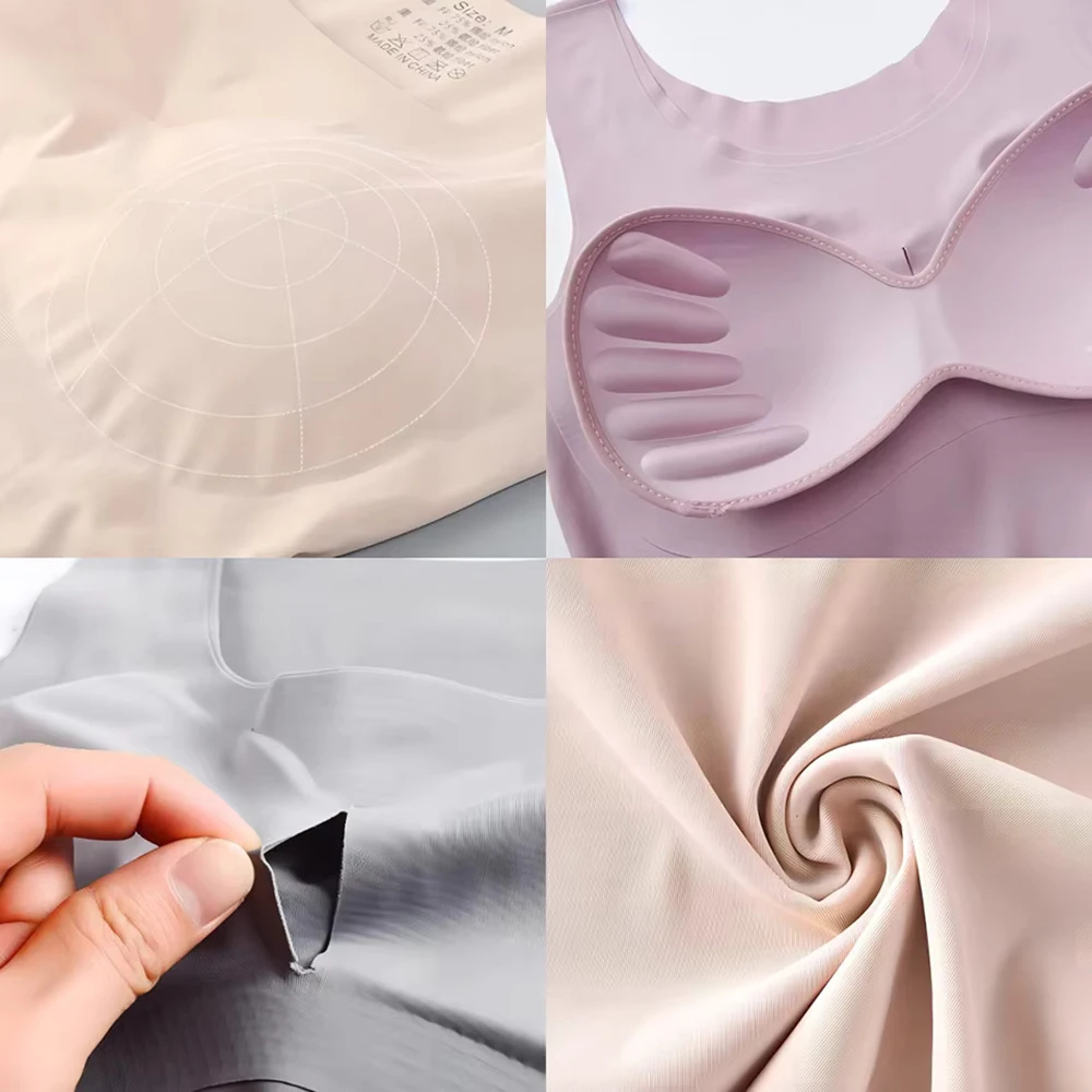 Ice Silk Wireless Push Up Tank - огляд і ціна T Shirt Bra Seamless