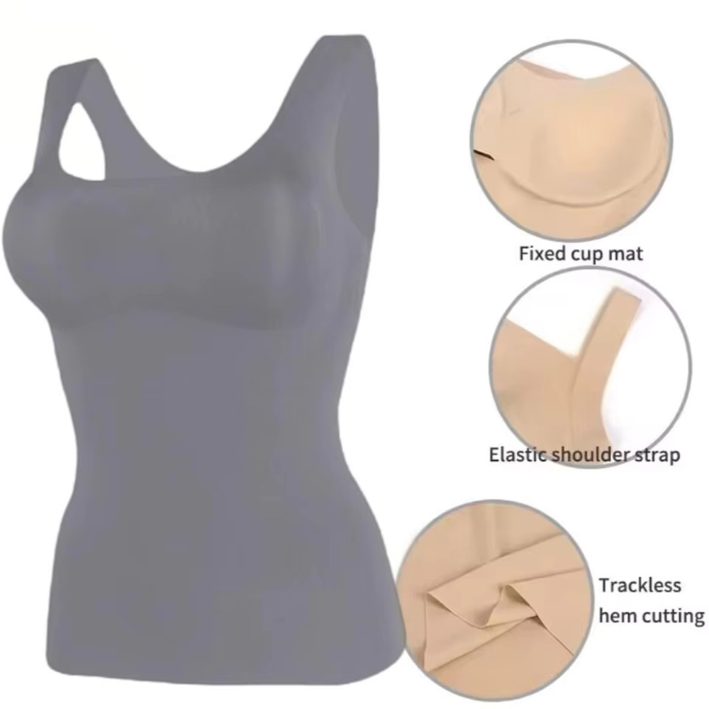 Ice Silk Wireless Push Up Tank - огляд і ціна T Shirt Bra Seamless