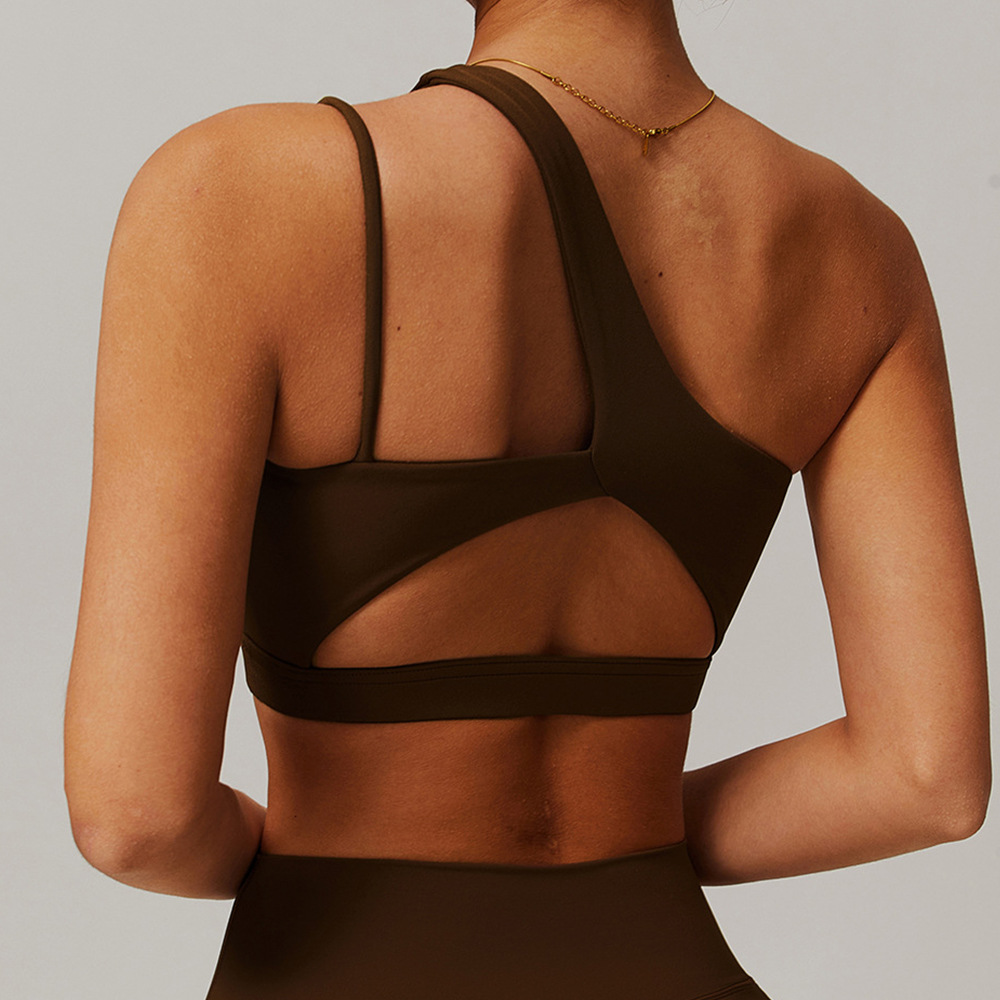 Oblique Shoulder Yoga Bra Wome - огляд і ціна Plunge Bra Push Up