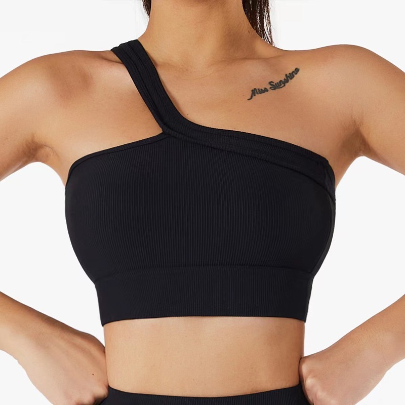 Women Single Shoulder Sexy Yog - огляд і ціна T Shirt Bra Seamless