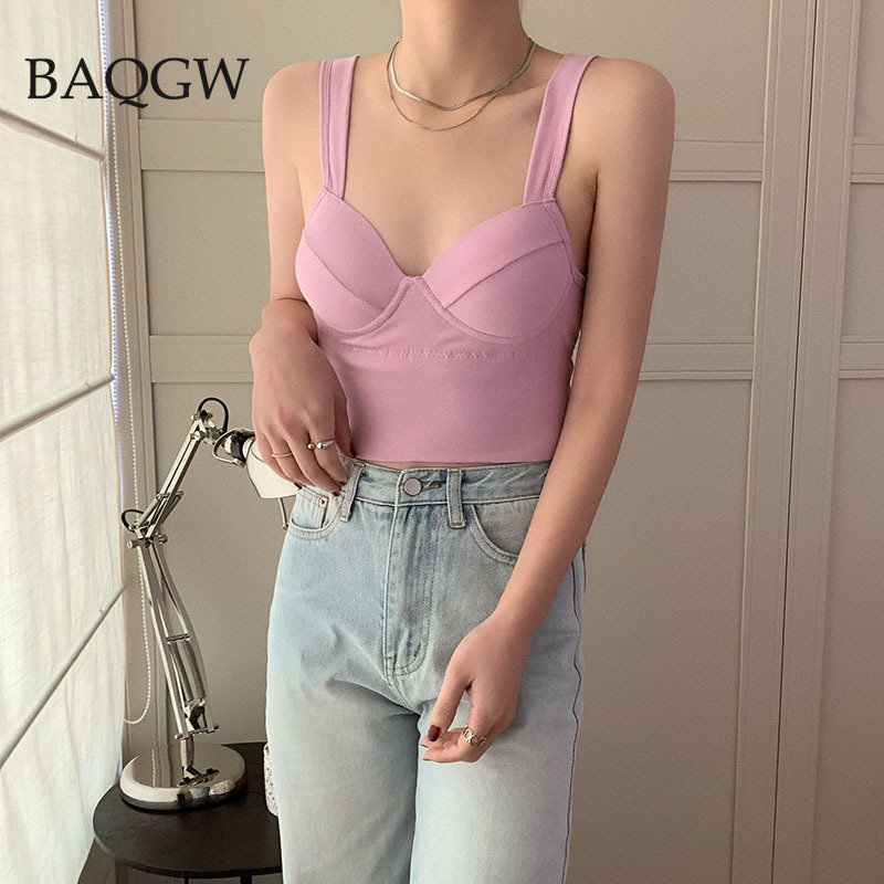 Korean Style Solid Padded Crop - огляд і ціна Underwire Bra Padded